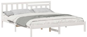 vidaXL Σκελετός Κρεβατιού Λευκό 180 x 200 cm Μασίφ ξύλο πεύκου