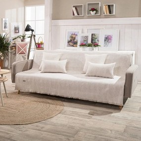 Ριχτάρι Messina 01 Ecru Teoran Three-Seater 180x300cm Βαμβάκι-Πολυέστερ