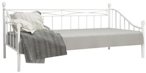 Κρεβάτι ArteLibre AUDREY Μεταλλικό Sandy White 210x99x91cm (200x90cm)