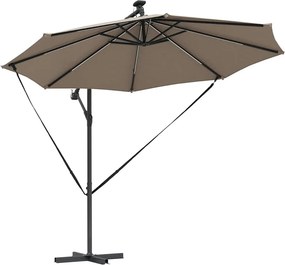 vidaXL Ομπρέλα ηλίου 294 x 294 x 248 cm Πολυεστέρας και Αλουμίνιο