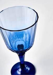 Stewehome Ποτήρι κρασιού από γυαλί μπλε κομμένο 310 ml