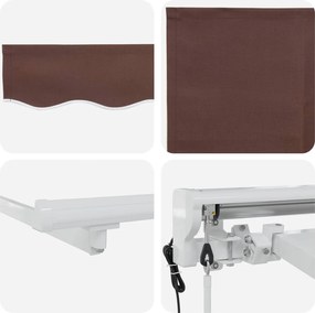 vidaXL Ηλεκτρικό Αναδιπλούμενο Σκίαστρο Καφέ 2,5 x 2 m