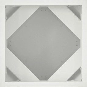 vidaXL Γλάστρα Λευκό 30 x 30 x 30 cm Ατσάλι