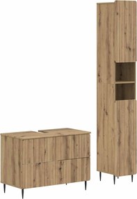 vidaXL Σετ Ντουλαπιών Μπάνιου 2 Τεμαχίων ZWOLLE Artisan Δρυς