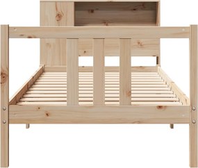vidaXL Κρεβάτι Βιβλιοθήκη Χωρίς Στρώμα 75x190 εκ Μασίφ Ξύλο Πεύκο
