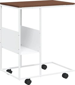 vidaXL Βοηθητικό Τραπέζι με Ρόδες Λευκό 55 x 36 x 63,5 εκ. Επεξ. Ξύλο