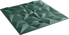 vidaXL Πάνελ τοίχου 12 pcs Αμέθυστος Πράσινο 50 x 50 cm Φελιζόλ XPS
