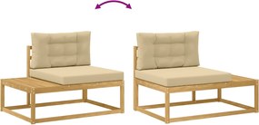 vidaXL Σειρά Καναπέ Εξωτερικού Λευκό 230,5 x 83 x 73 εκ Πολυεστέρας