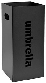 Ομπρελοθήκη Τετράγωνη 24-403 22x22x50cm Matte Black Pam&Co Stainless Steel