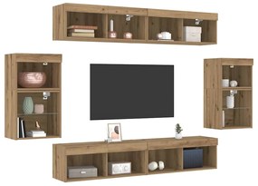 vidaXL Κέντρο Ψυχαγωγίας 8 pcs artisan δρυς 40 x 28.5 x 40 εκ