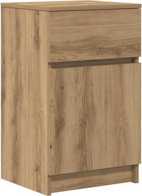 vidaXL Κομοδίνα 2 τεμ. τεχνίτης Δρυς 39x35x65 εκ. Επεξεργασμένο Ξύλο