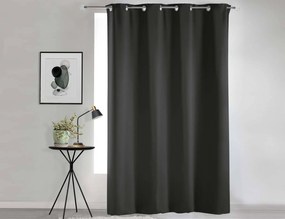 Κουρτίνα Συσκότισης Occult Douceur d'intérieur με τρουκς και διαστάσεις 135x280cm - Charcoal Black
