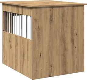 vidaXL Κλουβί Σκύλου τεχνίτης Δρυς 64,5 x 80 x 71 εκ από Επεξεργ. Ξύλο