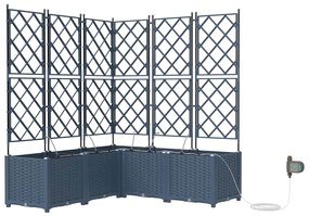 vidaXL Ζαρντινιέρες κήπου Γκρι 120 x 120 x 142 cm Ατσάλι
