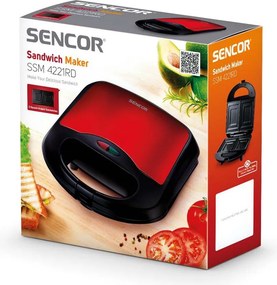 Τοστιέρα 2 Θέσεων Sencor SSM 4221RD Κόκκινη