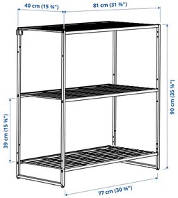 JOSTEIN ραφιέρα/εσωτερικού/εξωτερικού χώρου/σύρμα, 81x40x90 cm 794.369.52