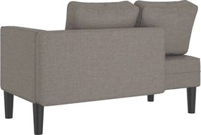 vidaXL Ανάκλιντρο Taupe Υφασμάτινο με Μαξιλάρια