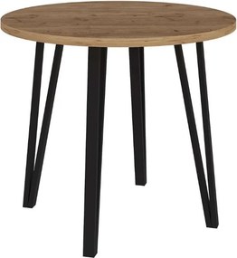 Τραπέζι Xana Megapap χρώμα sepet oak Ø90x77,5εκ.