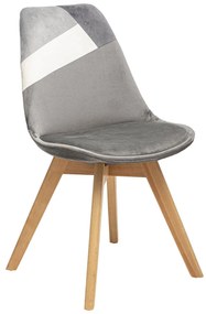 Καρέκλα Τραπεζαρίας (48.5x55x81.5) A-S Baya Patch Velvet Grey 179036A