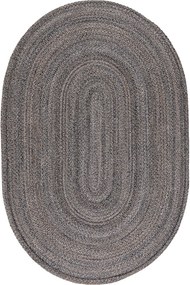 Χαλί Naf Naf Marivan OVAL Charcoal-Mustard Βιοκαρπέτ 160X230cm