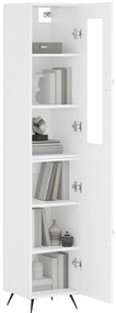vidaXL Ντουλάπι Λευκό 34,5 x 34 x 180 εκ. από Επεξεργασμένο Ξύλο