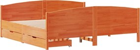 vidaXL Σκελετός Κρεβ. Χωρίς Στρώμα Καφέ Κεριού 180x200 εκ Μασίφ Πεύκο