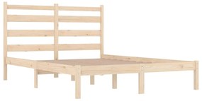vidaXL Πλαίσιο Κρεβατιού 120 x 190 εκ. Μασίφ Πεύκο Small Double