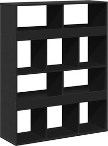 vidaXL Βιβλιοθήκη Μαύρη 100x33x125,5 εκ. από Επεξεργασμένο Ξύλο