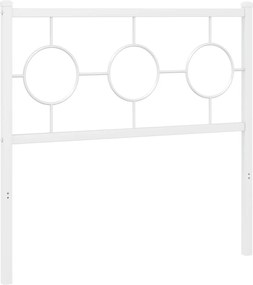 vidaXL Ανταλλακτικό κεφαλάρι Λευκό 90 εκ. Μεταλλικό