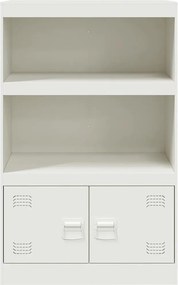 vidaXL Μπουφές Λευκός 67x39x107 εκ. από Ατσάλι