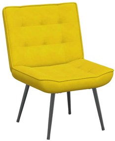 vidaXL Πολυθρόνα Relax Κίτρινη Βελούδινη με Σκαμπό