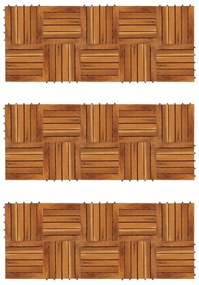 vidaXL Πλακάκια Deck Κάθετο Σχέδιο Σετ 30 τεμ. 30 x 30 εκ. από Ξύλο Ακακίας