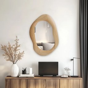 ΚΑΘΡΕΠΤΗΣ ΟΒΑΛ ENOLA PAKOWORLD MDF ΣΕ ΦΥΣΙΚΗ ΑΠΟΧΡΩΣΗ 54X2.5X80ΕΚ