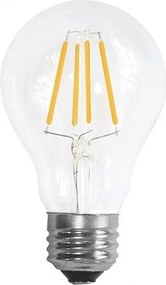 Λάμπα led filament E27 4W 230V 2700k θερμό λευκό φως 440lm τύπου αχλάδι A60