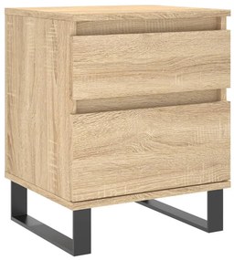 VidaXL Κομοδίνα 2 τεμ. Sonoma Δρυς 40 x 35 x 50 εκ. από Επεξεργ. Ξύλο
