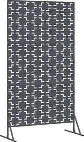 vidaXL Οθόνη Ιδιωτικότητας 100 x 50 x 180 εκ. Ατσάλι Ανθρακί