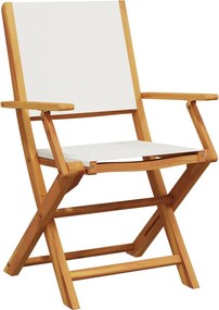 vidaXL Σετ Επίπλων Bistro 3 τεμ. Κρεμ Ύφασμα/Μασίφ Πεύκου