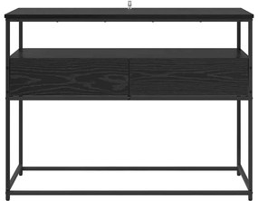 vidaXL Τραπέζι κονσόλας Μαύρη Οξυά 100 x 40 x 75 cm Επεξεργασμένο ξύλο