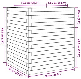 ΖΑΡΝΤΙΝΙΕΡΑ ΚΗΠΟΥ 60X60X68,5 ΕΚ ΑΠΟ ΜΑΣΙΦ ΞΥΛΟ ΠΕΥΚΟΥ 3282469