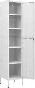 vidaXL Φοριαμός Λευκός 35 x 46 x 180 εκ. από Ατσάλι