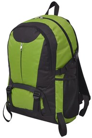 vidaXL Σακίδιο Πλάτης Μαύρο και Πράσινο 40 Λίτρων