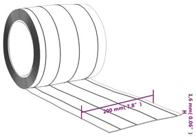 vidaXL Λωριδοκουρτίνα Διαφανής 50 μ. 200 χιλ. x 1,6 χιλ. από PVC