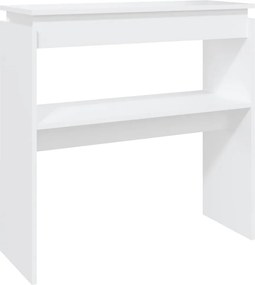 vidaXL Τραπεζάκι Κονσόλα Λευκό 80 x 30 x 80 εκ. από Επεξ. Ξύλο