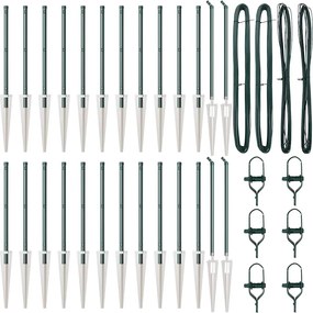 vidaXL Στύλος Περιφράξεων 26 pcs Γκρι 3,2 x 3,2 x 120 εκ