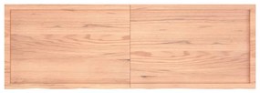 vidaXL Ράφι Τοίχου Ανοιχτό Καφέ 180x60x(2-4)εκ. Επεξ. Μασίφ Ξύλο Δρυός