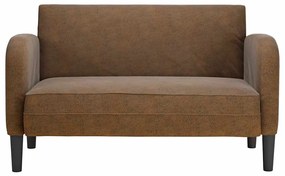 vidaXL Καναπές Loveseat Καφέ 110 εκ. Συνθετικό δέρμα