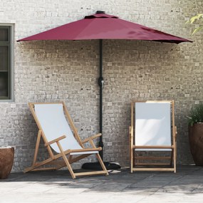 vidaXL Ομπρέλα Κήπου Μπορντό 294 x 150 x 223 εκ ύφασμα
