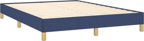 vidaXL Σκελετός Κρεβατιού Χωρίς Στρώμα Μπλε 160x200 εκ.Υφασμάτινο
