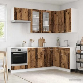 vidaXL Μονάδα κουζίνας LYON 8 pcs Παλαιωμένο ξύλο Επεξεργασμένο Ξύλο