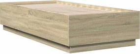 vidaXL Σκελετός Κρεβατιού Sonoma Δρυς 80 x 200 cm Επεξεργασμένο Ξύλο